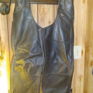 Men's Harley-Davidson leather riding chaps size large